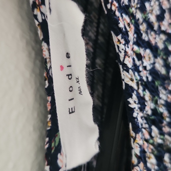 Elodie Navy and White Dark Floral Midi Dress - Picture 2 of 6